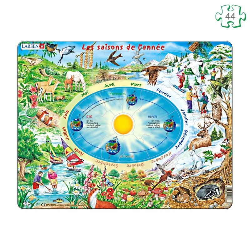 Puzzle Les saisons de l'année à contour - Atelier puzzle seniors