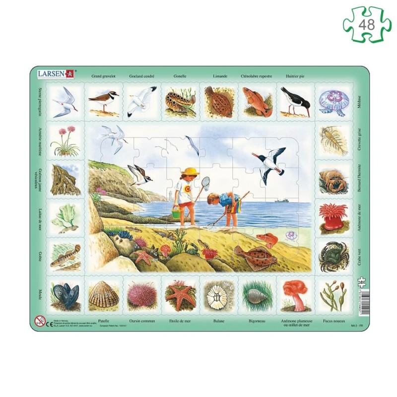 Puzzle avec contour La pêche à pied