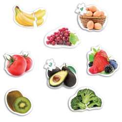 Grands puzzles aliments - Maxi puzzle fruits et légumes - Jeu cognitif