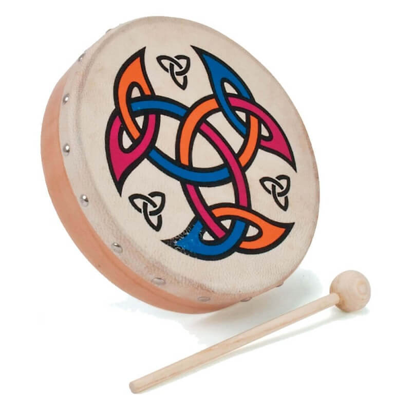 Tambourin en peau naturelle - instrument pour ateliers musique en ehpad