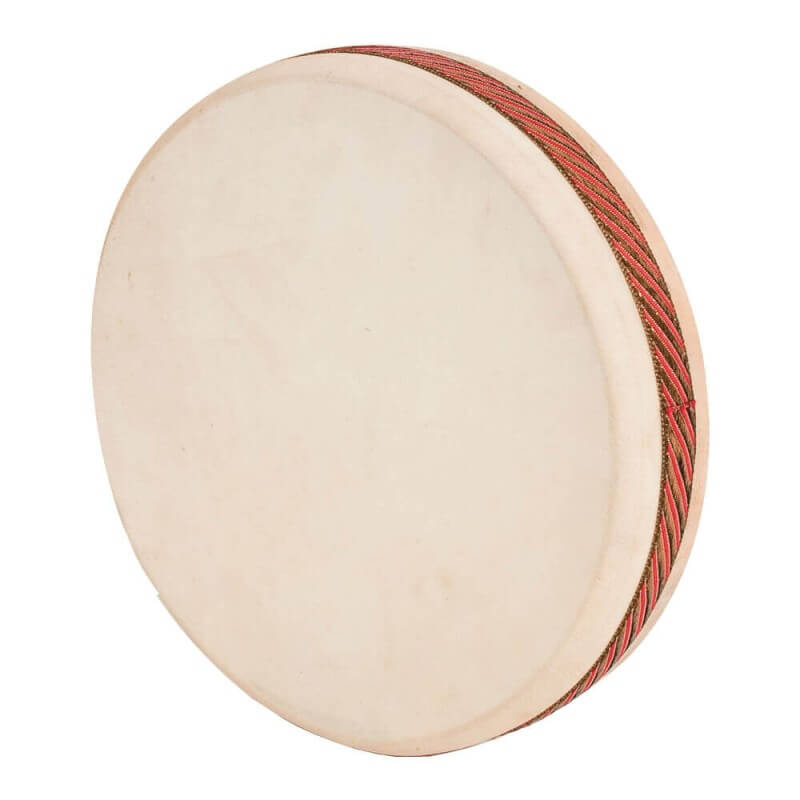 Tambourin en peau naturelle - instrument pour ateliers musique en ehpad