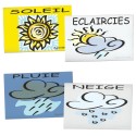 Jeu de 4 magnets météo