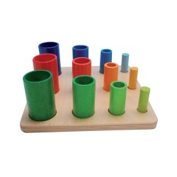 Tubes à encastrer - jeu de manipulation en ergothérapie et motricité fine