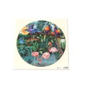 Puzzle rond cercle en bois - la forêt tropicale