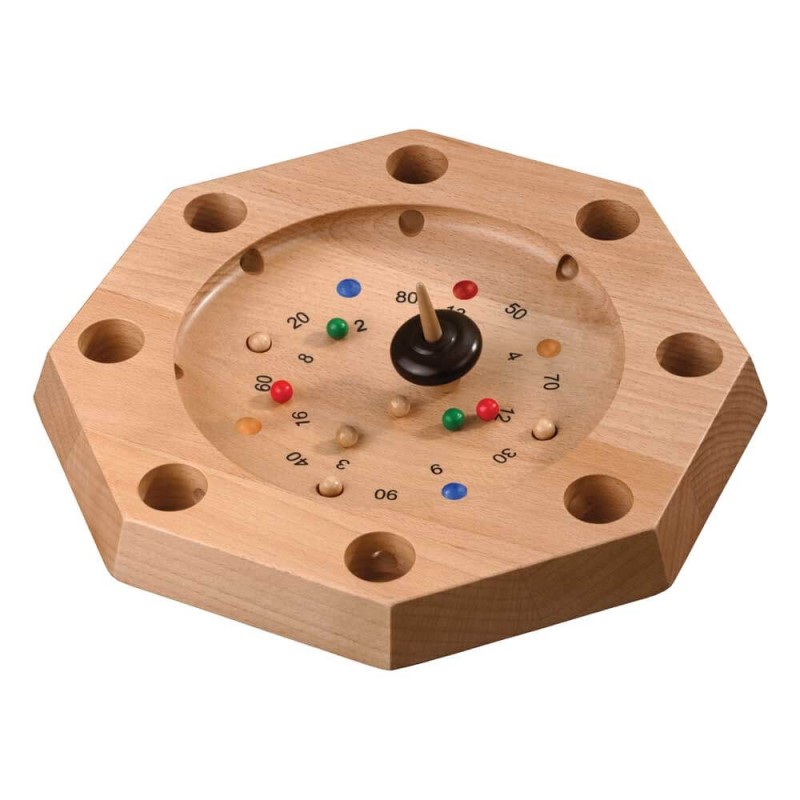 Jeu de la toupie / Octoroulette – Jeux en bois - Roulette tyrolienne 