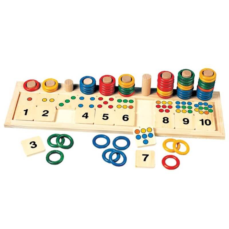 Jeu en bois pour compter et calculer - exercices cognitifs seniors