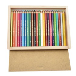  24 grands crayons de couleur