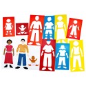 Pochoirs personnages famille - Activité de création manuelle