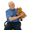 Chien thérapeutique Théo – peluche d’empathie pour personne âgée
