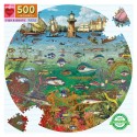 Puzzle rond 500 pièces - Poisson et bateaux