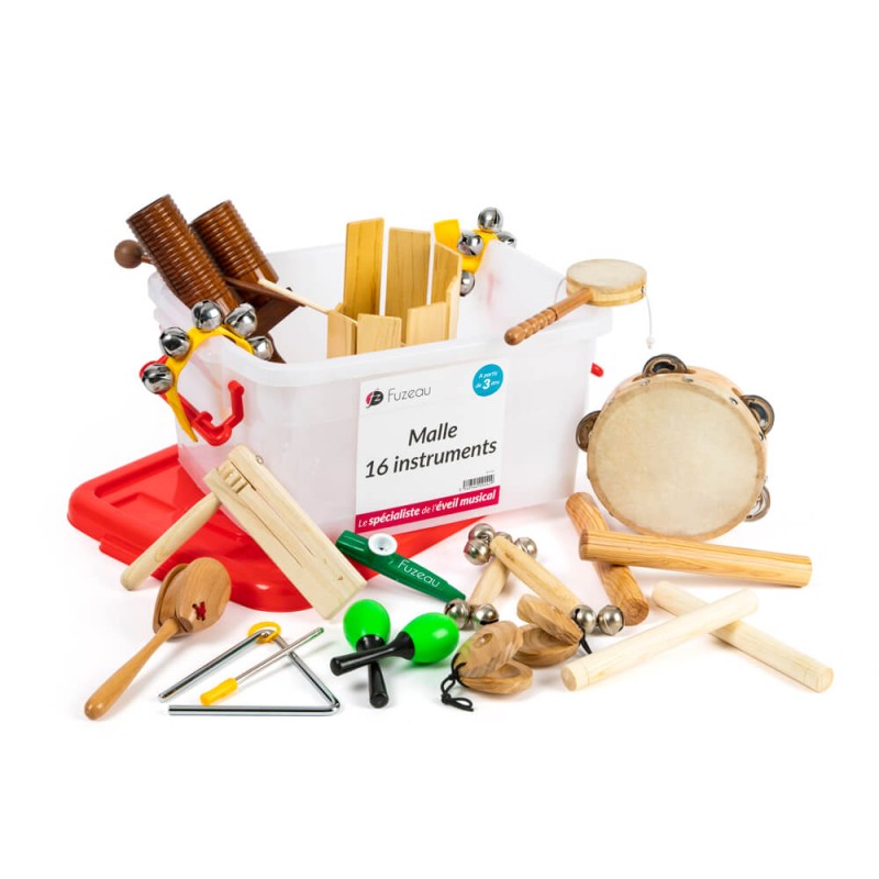 Malle de 16 instruments - Matériel pour atelier musical personnes âgées