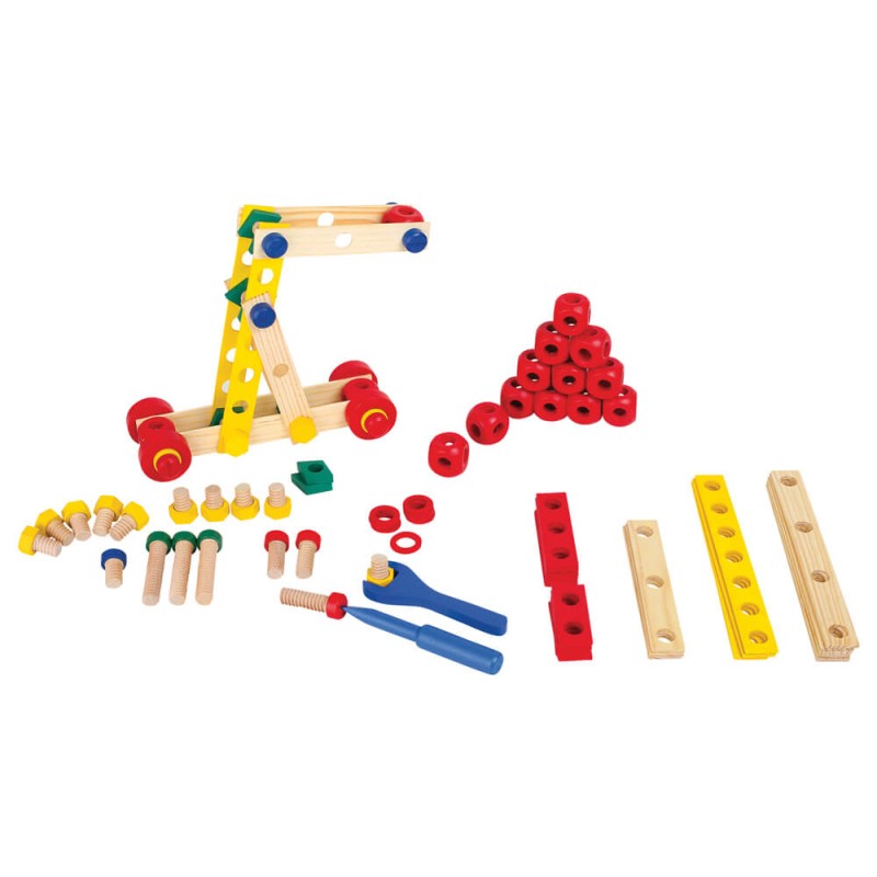 Set de vis et écrous en bois