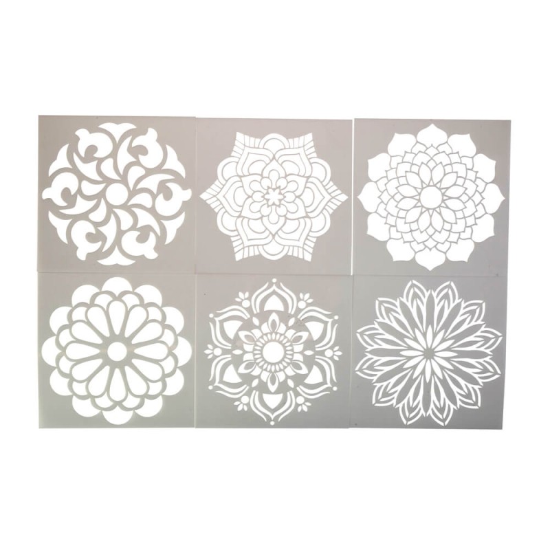 Pochoirs Mandala – lot de 6