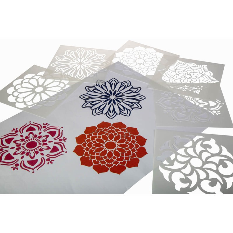 Pochoirs Mandala – lot de 6