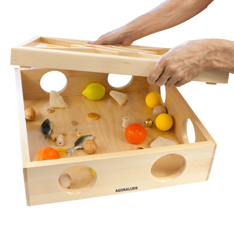 Trapenum - jeu tactile en bois - Stimuler le sens du toucher des séniors