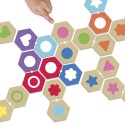 Dominos hexagone formes et couleurs