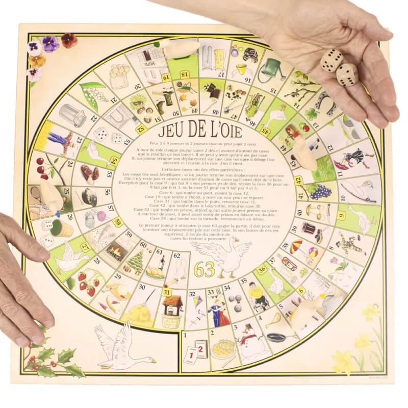 Jeu de l’oie - plateau grand format en bois - jeux intergénérationnels