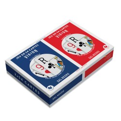 2 jeux de 54 cartes à 2 grands index français