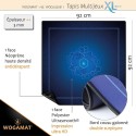 Grand tapis de jeu Wogamat 92x92 Bleu Carré (destockage)