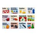 12 magnets Pictogramme d’animation dim. 18 x 15 cm (destockage)