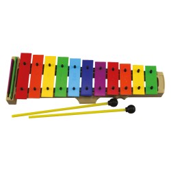 Carillon 11 lames acier - instrument de musique coloré