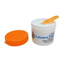 HYPERBURO  COLLE CLÉOPÂTRE BLANCHE COLLAGE PAPIER SPATULE INTÉGRÉE ODEUR  AMANDE POT 50G