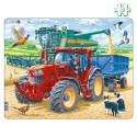 Puzzle avec contour - Tracteur aux champs - 39 pièces