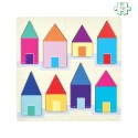 Puzzle Maisons colorées