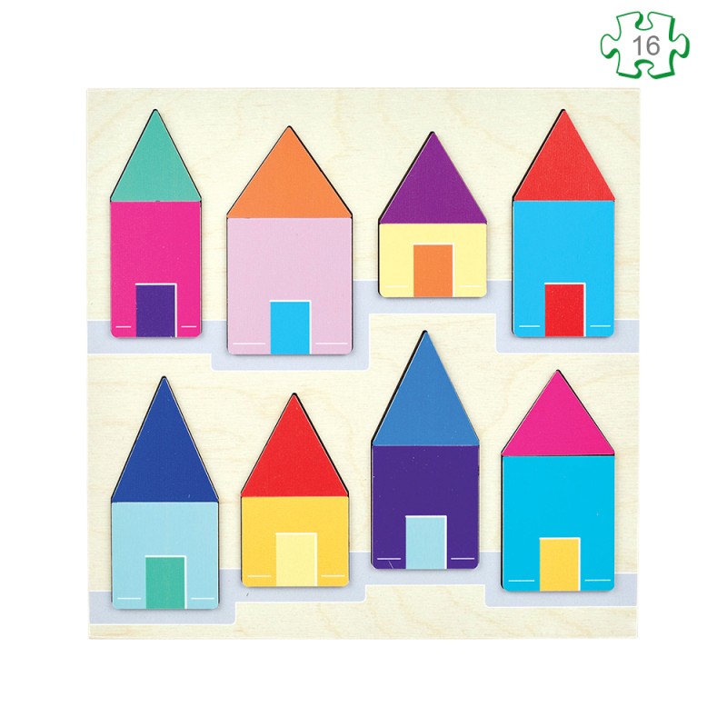 Puzzle Maisons colorées