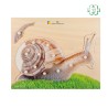 Puzzle à boutons Escargot en bois