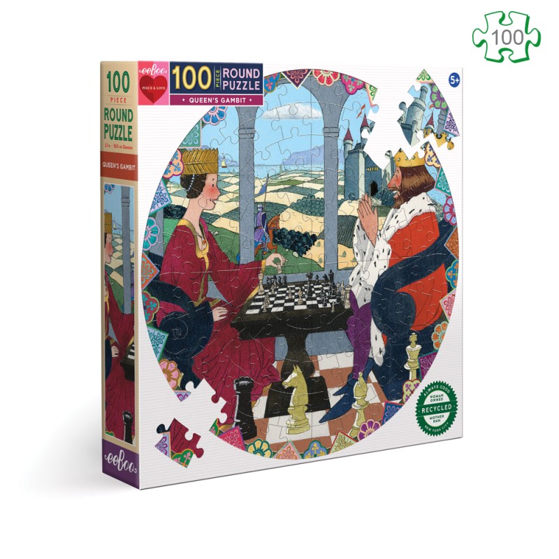 Puzzles ronds 100 pièces - Reine et roi