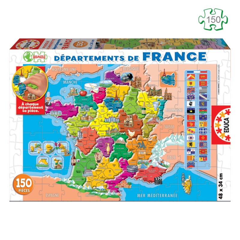France Puzzle - Carte de France avec les nouveaux départements