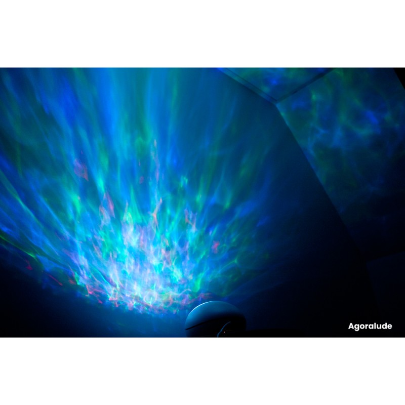 Projecteur LED Galet Vagues lumineuses et sons relaxants