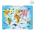 Puzzle avec contour Les animaux du monde