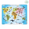 Puzzle avec contour Les animaux du monde
