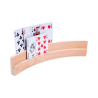 Présentoir à cartes en bois double glissière - 35 cm