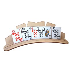 Porte cartes a jouer en bois - Support pour tenir facilement vos cartes