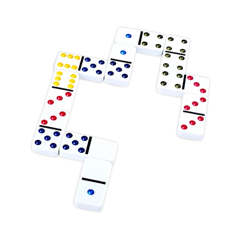 Domino couleur traditionnel - Jeu de dominos classiques en résine