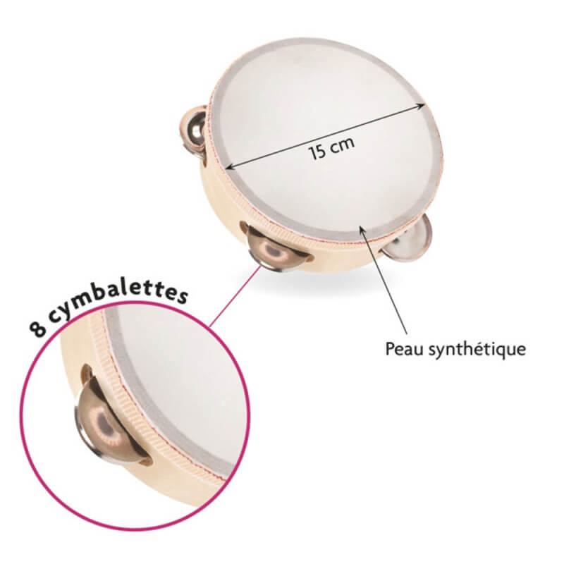 Tambourin avec cymbalettes