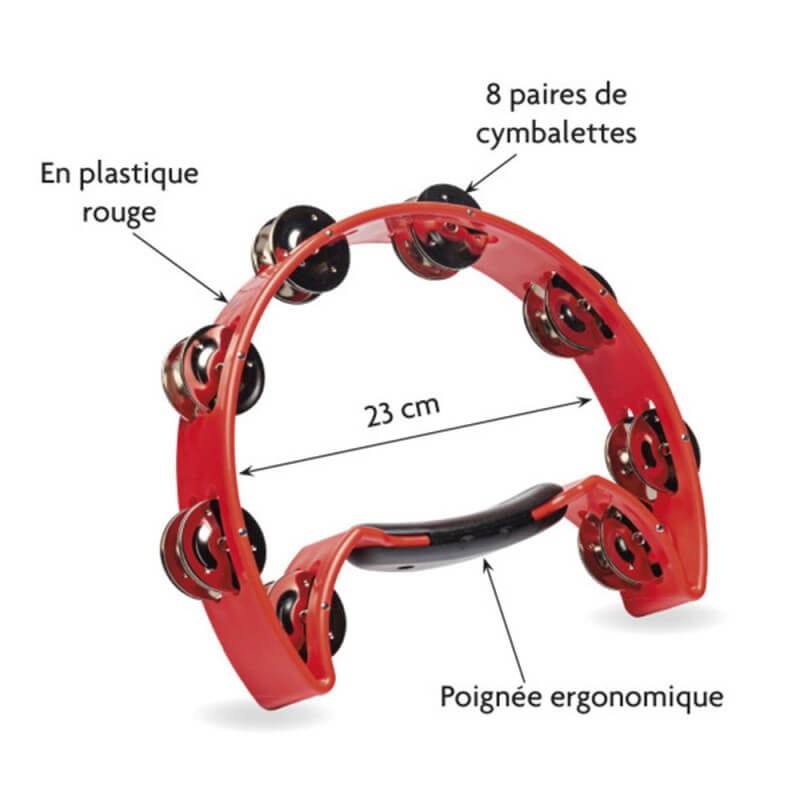 Couronne de cymbalettes pour seniors en forme de demi-lune