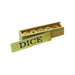 Dés en bois de 20 mm - lot de 5