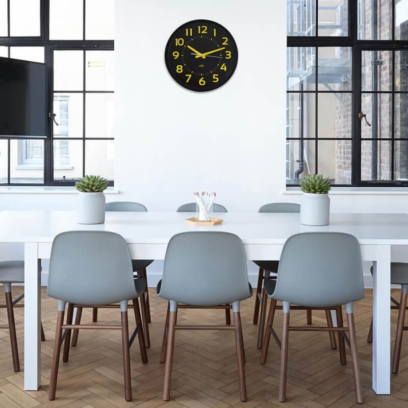 Grande Horloge contrastée - diamètre 40 cm