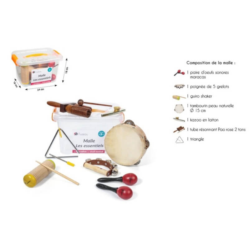 Malle de 7 instruments pour organiser une activité musicale en maison de retraite
