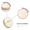 Tambourin en peau naturelle - instrument pour activité musical avec des personnes âgées
