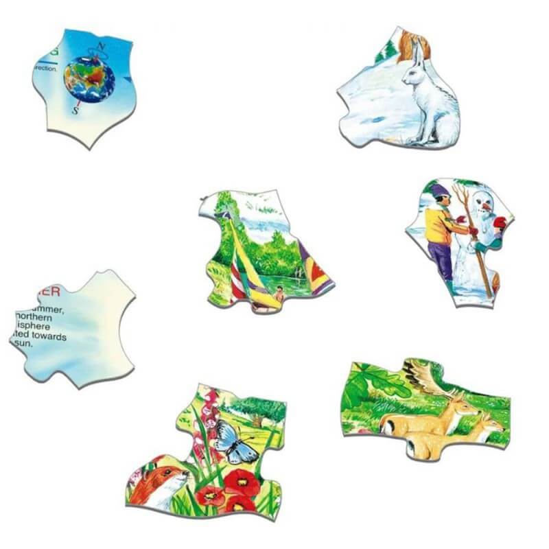 Puzzle avec contour représentant les saisons - Puzzles pour personnes âgées