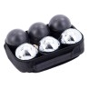 Pétanque - 6 boules en métal noires et argentées 720 g