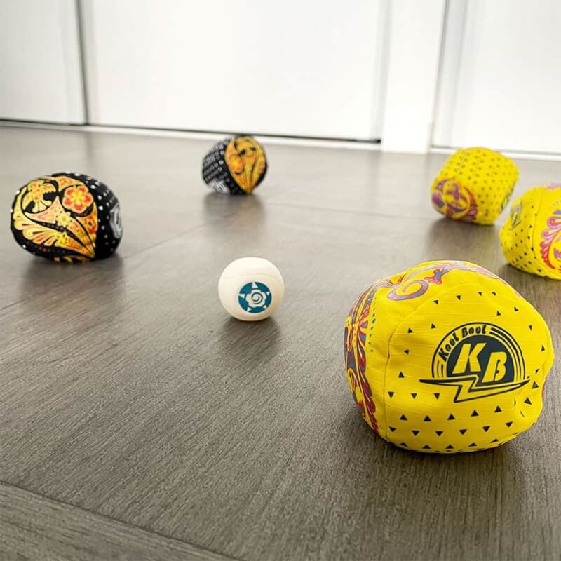 KoolBool pétanque souple jaune/noir - jeu de pétanque d'intérieur