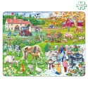 Puzzle avec contour - 4 saisons à la ferme - 140 pièces