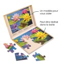 Un puzzle qui peut être réalisé dans sa boite avec un modèle pour vous aider.