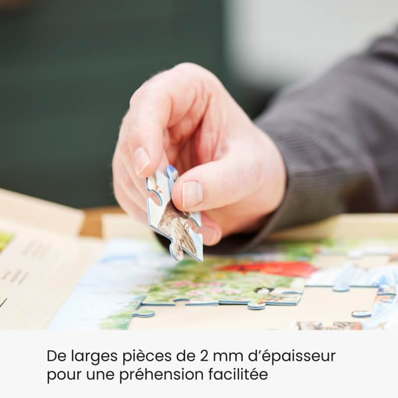 De larges pièces de 2 mm d’épaisseur
pour une préhension facilitée